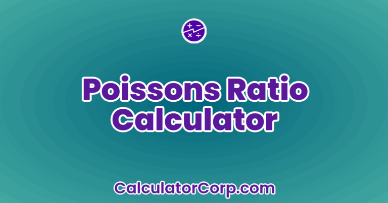 Poisson Ratio Code Poissons Ratio Calculator
