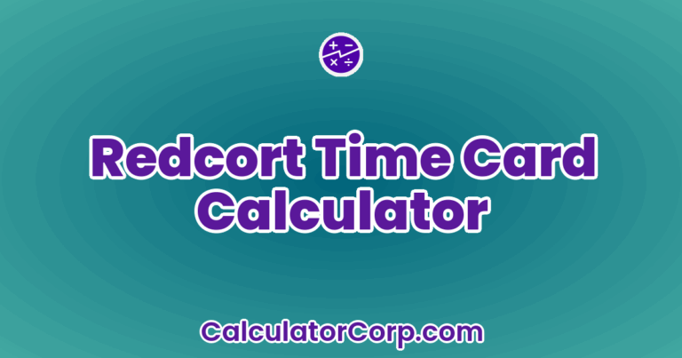Redcort Time Card Calculator