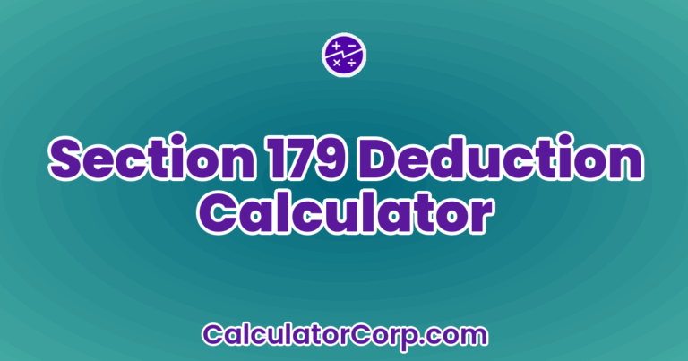Section 179 Deduction Calculator