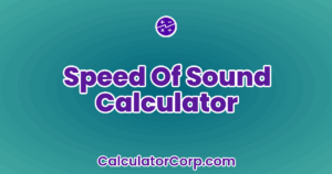 Speed Of Sound Calculator