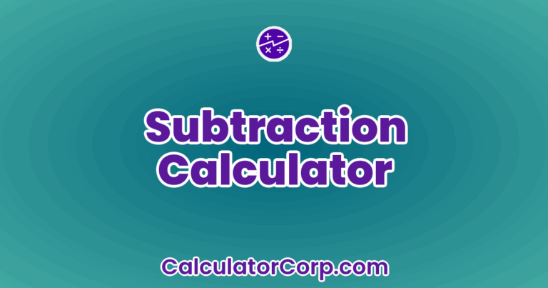 Sub Calculation Subtraction Calculator