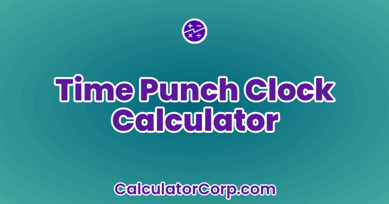 Time Punch Clock Calculator