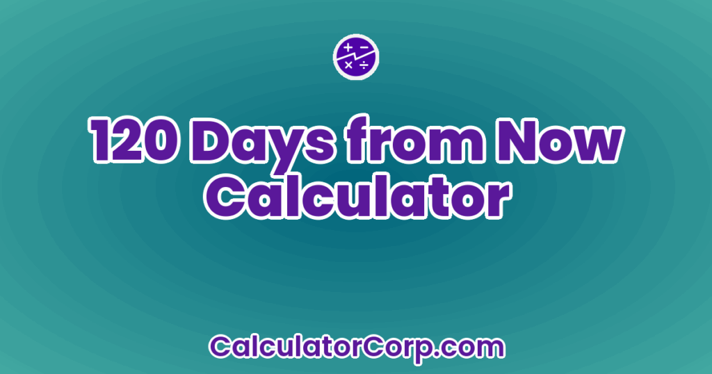 120 Days From Now Calculator