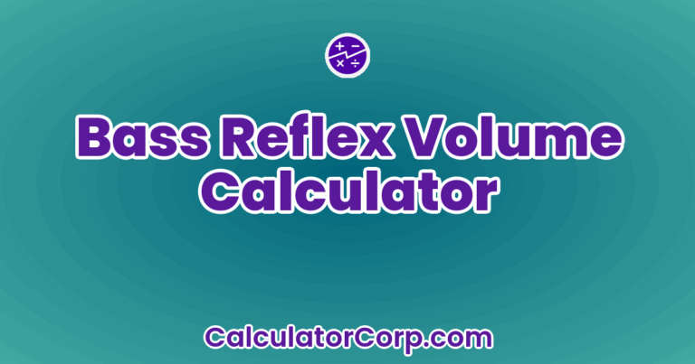 Bass Reflex Volume Calculator