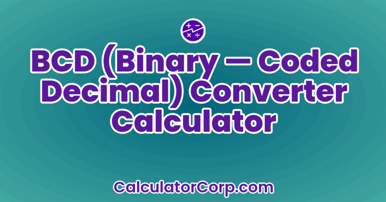 BCD (Binary-Coded Decimal) Converter