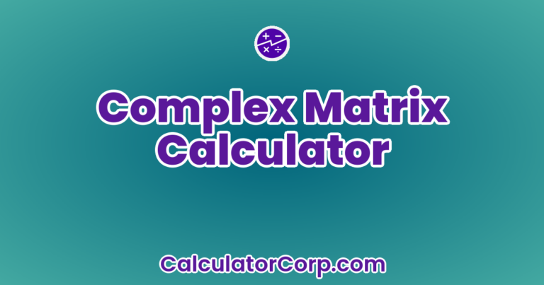 Complex Matrix Calculator