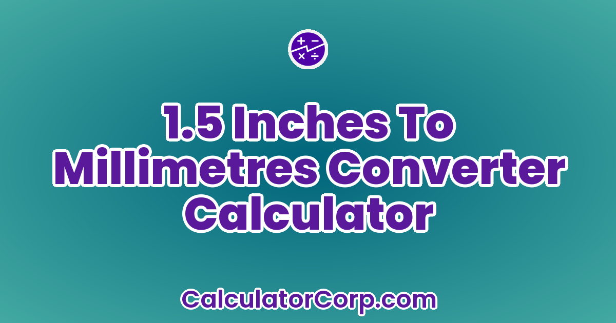 1.5 Inches To Millimetres Converter Calculator