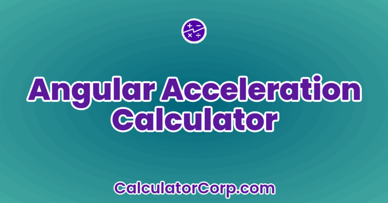 Angular Acceleration Calculator