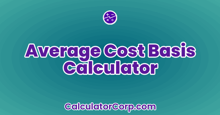 Average Cost Basis Calculator