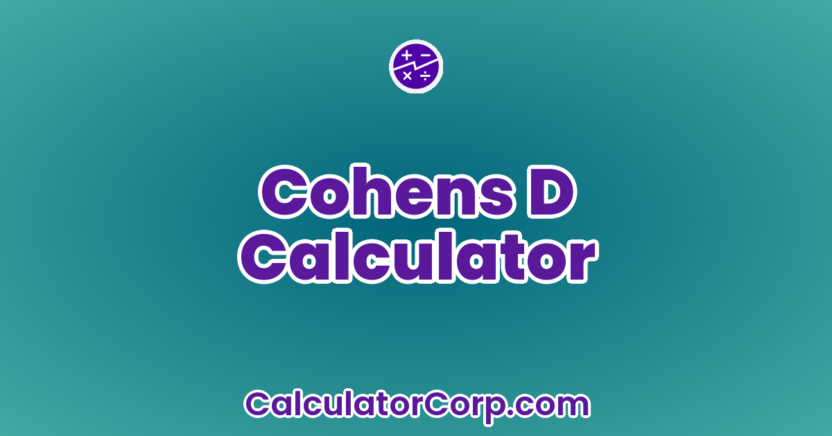Cohens D Calculator