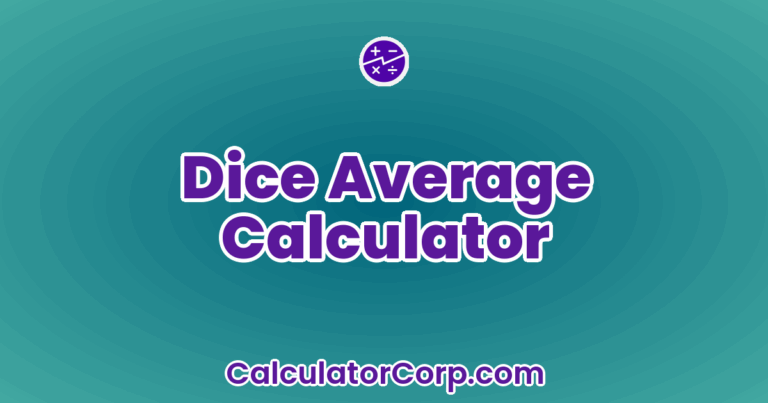 Dice Average Calculator