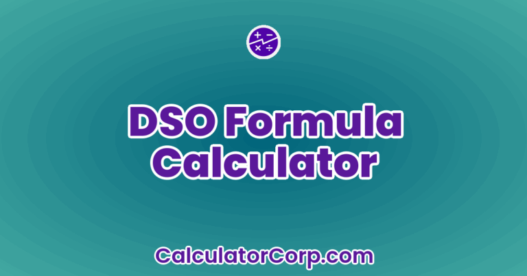 DSO Formula Calculator