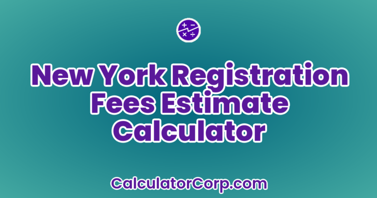 Ny Filing Fee Example New York Registration Fees Estimate Calculator