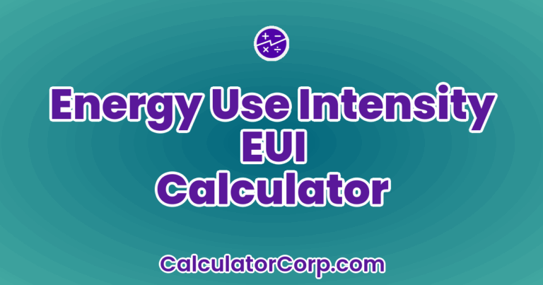 Energy Use Intensity EUI Calculator