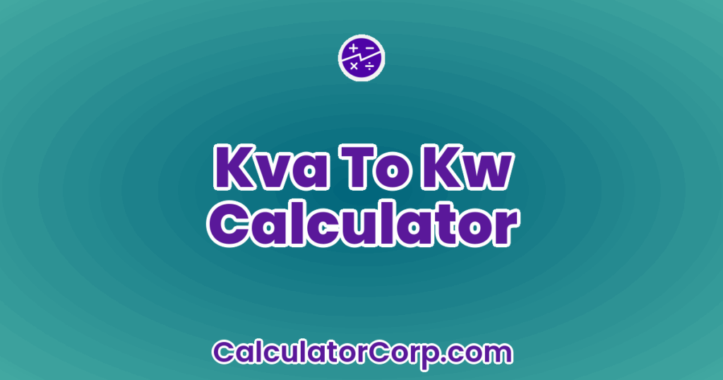 Kva To Kw Calculator