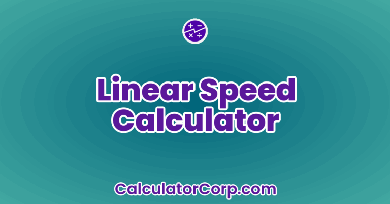 Linear Speed Calculator