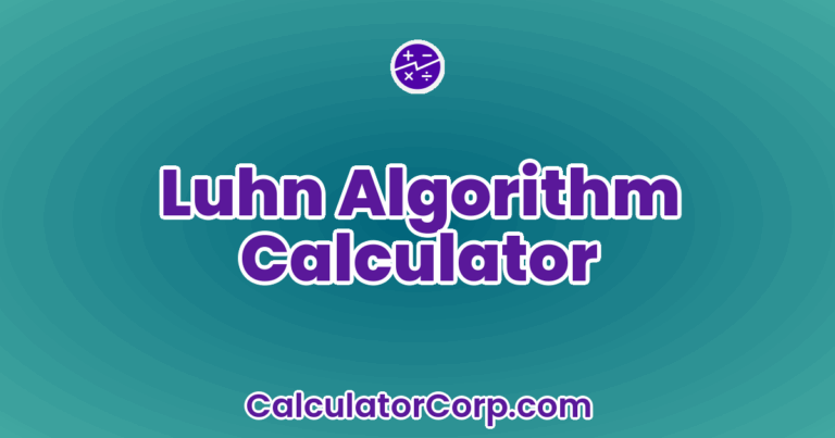 Luhn Algorithm Calculator