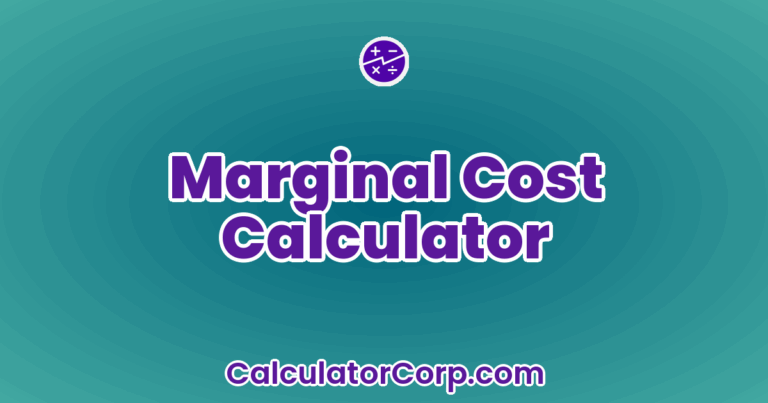 Kos Marginal Marginal Cost Calculator
