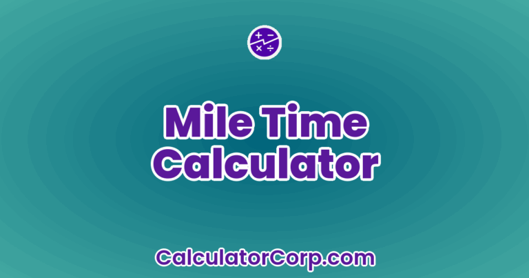 Mile Time Calculator
