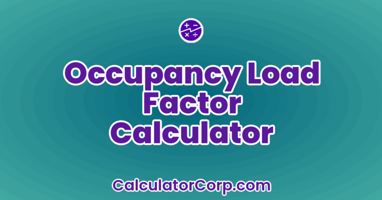 Occupancy Load Factor Calculator