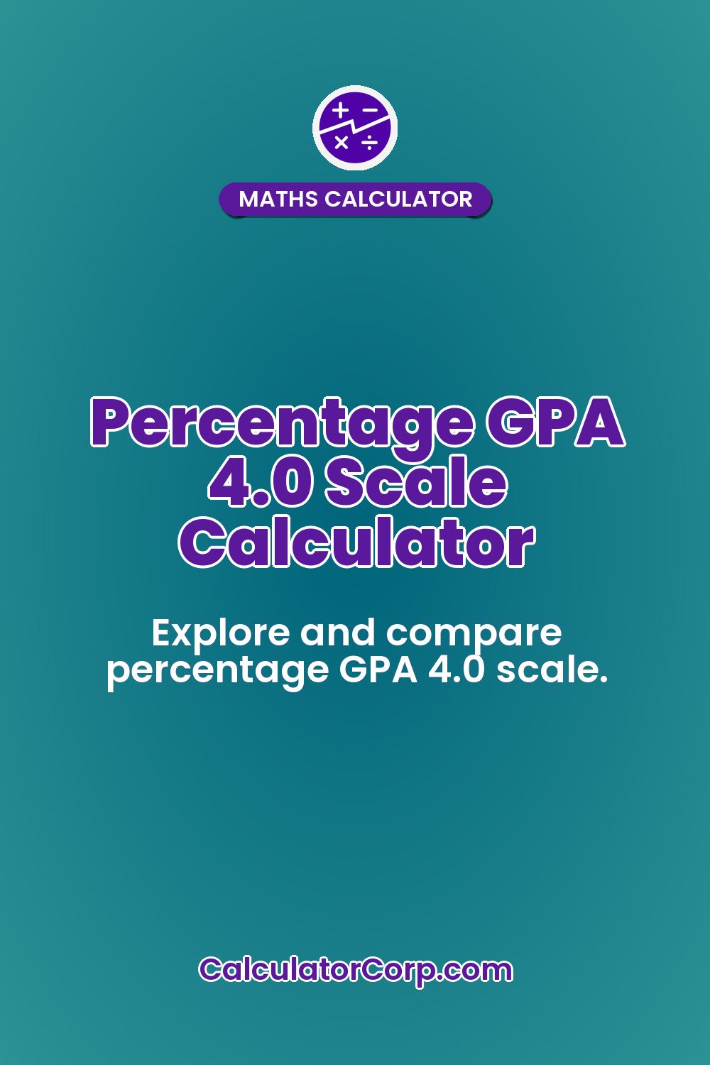 Percentage GPA 4.0 Scale Calculator