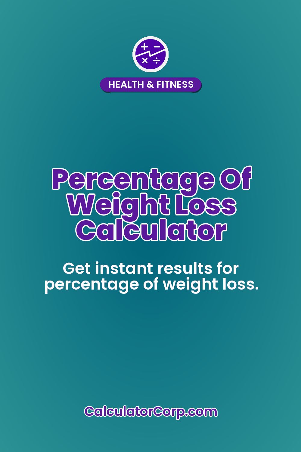 Percentage Of Weight Loss Calculator