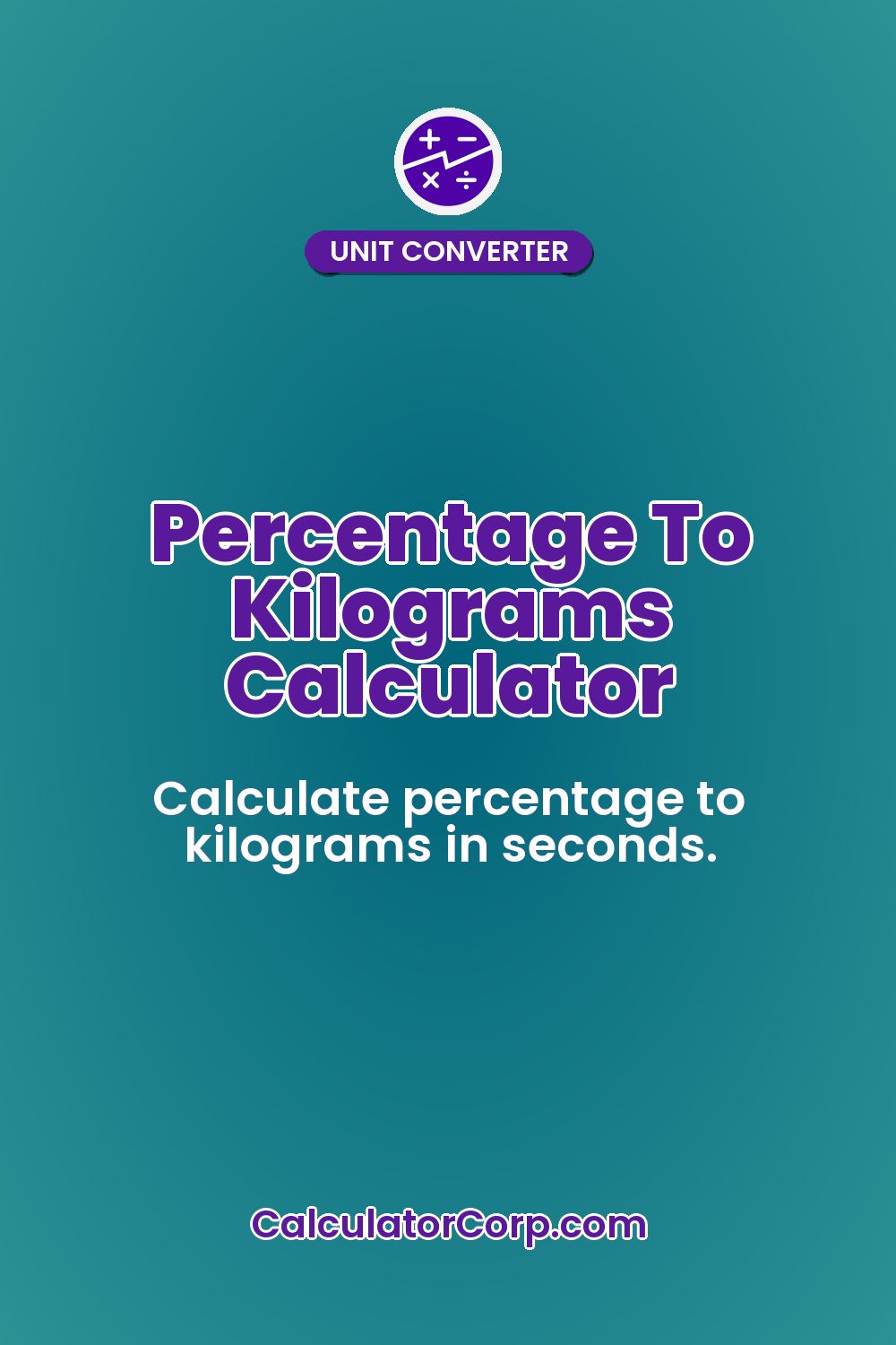 Percentage To Kilograms Calculator