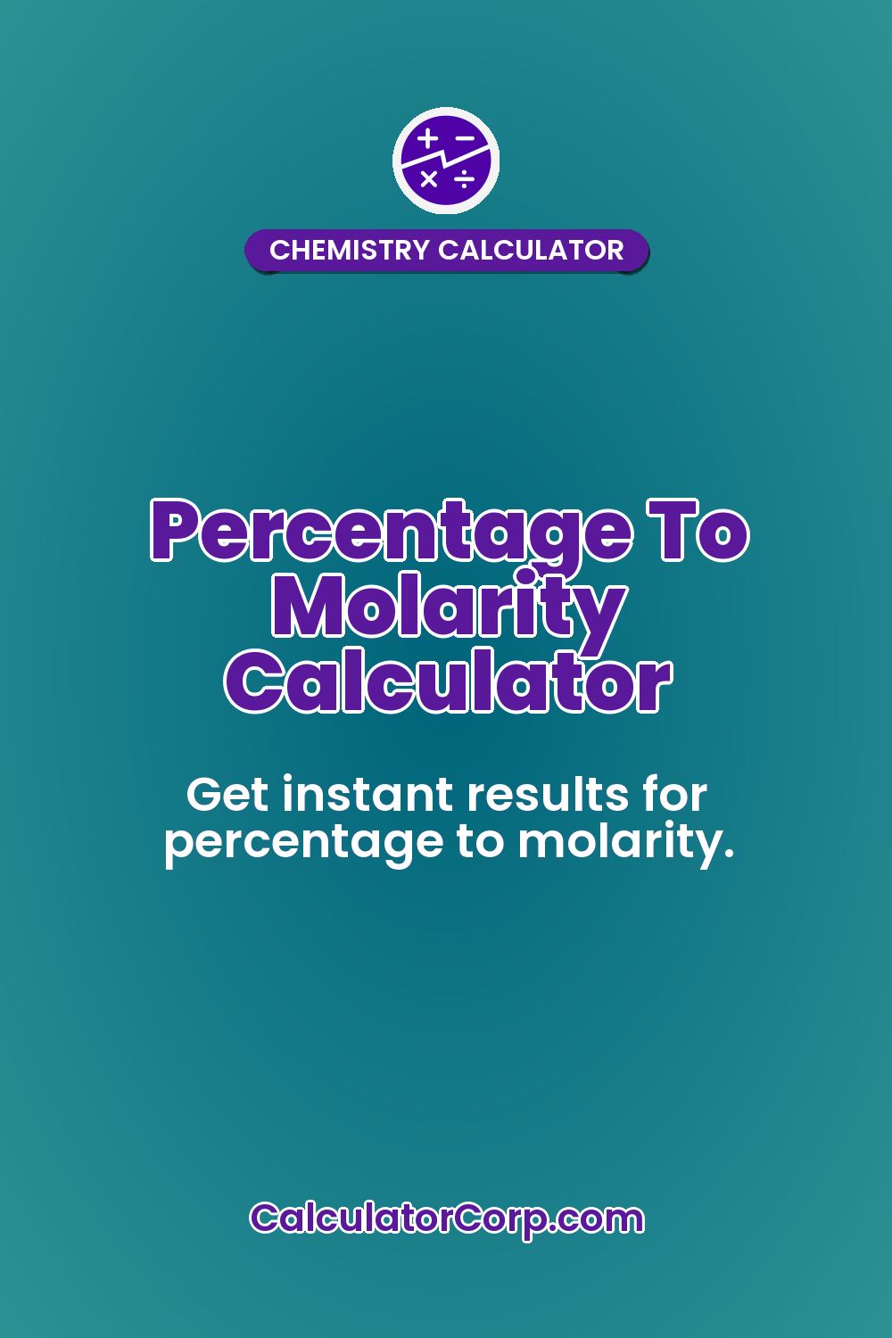 Percentage To Molarity Calculator