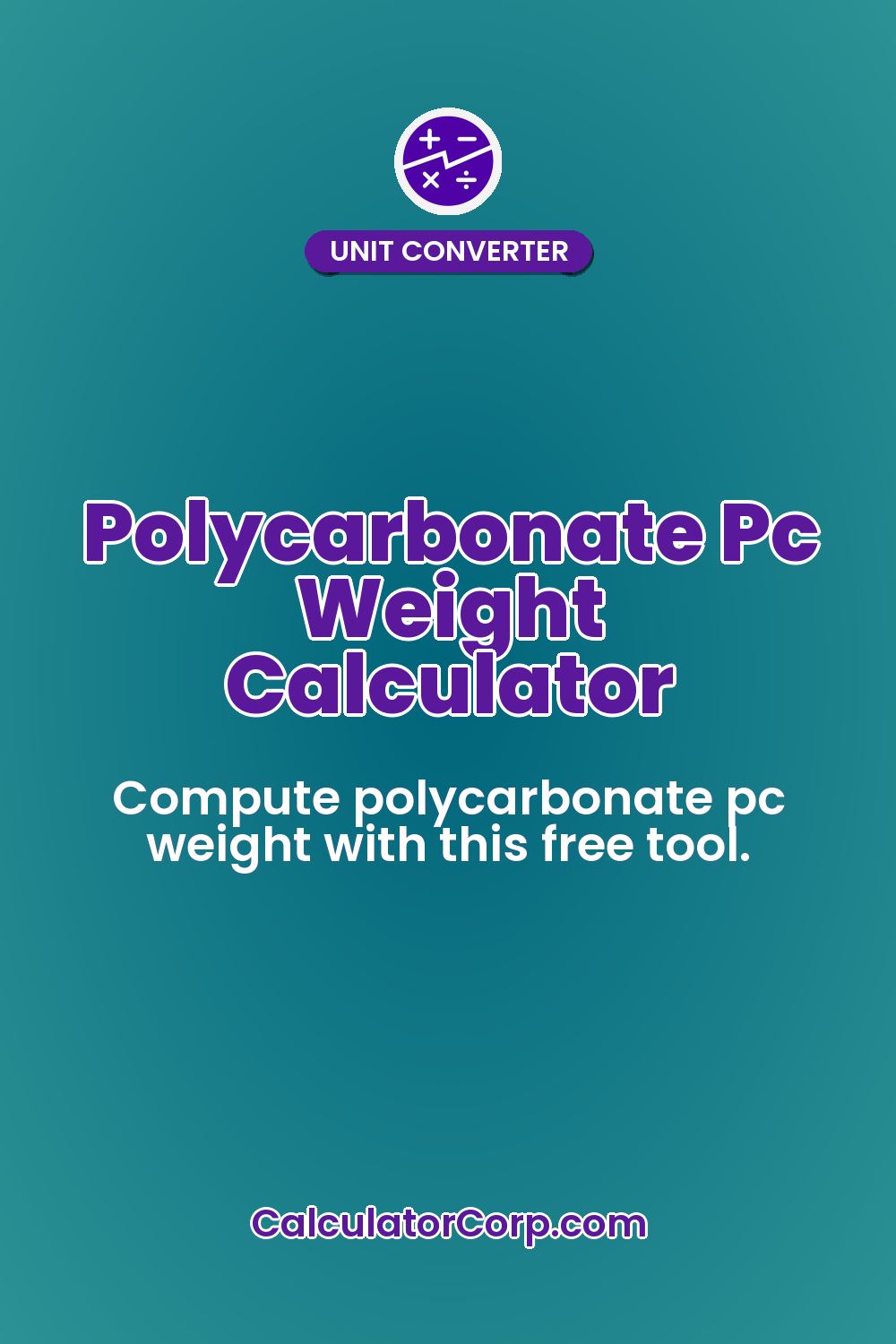 Polycarbonate Pc Weight Calculator