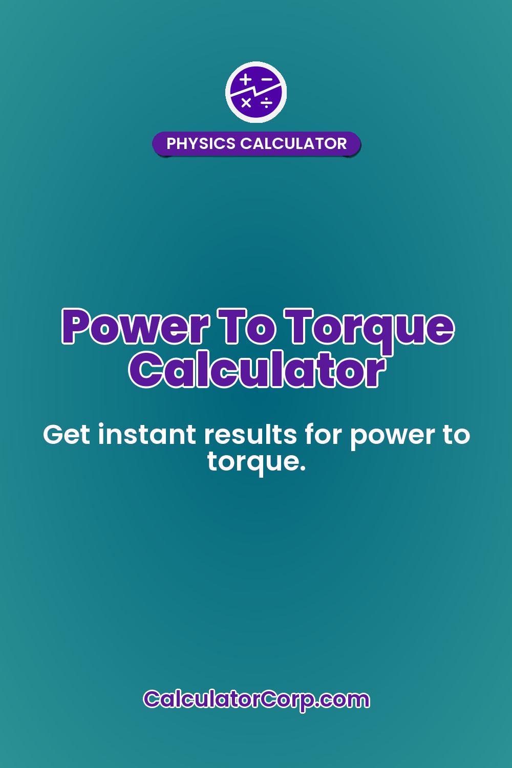 Power To Torque Calculator