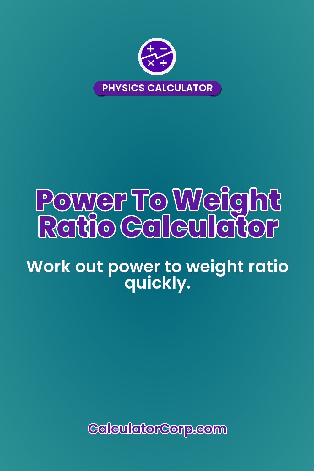 Power To Weight Ratio Calculator