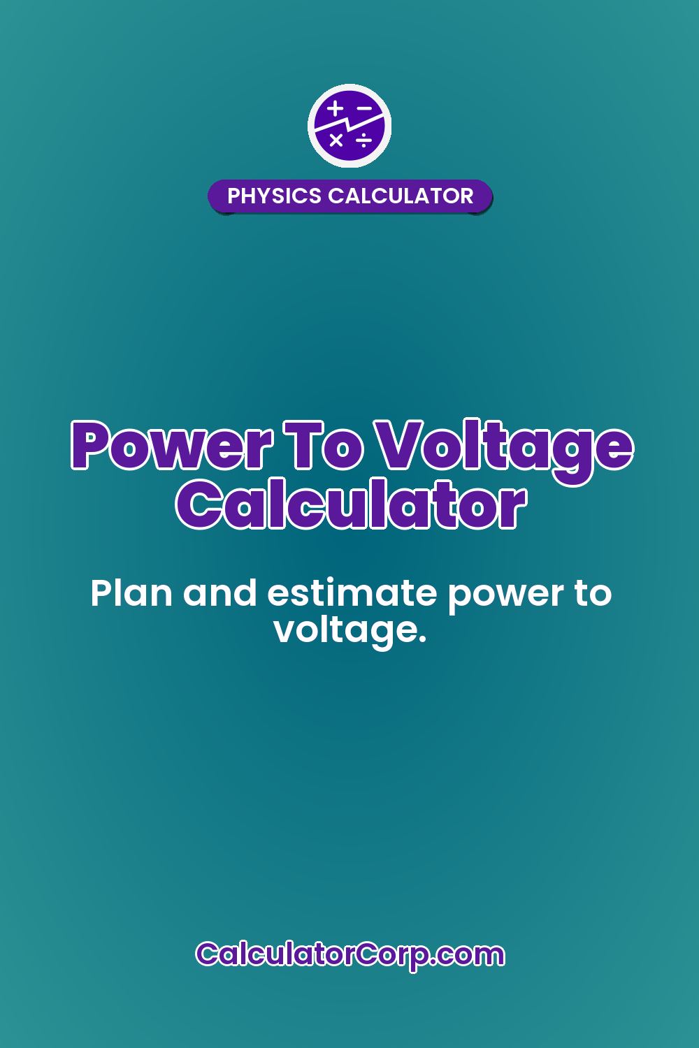 Power To Voltage Calculator
