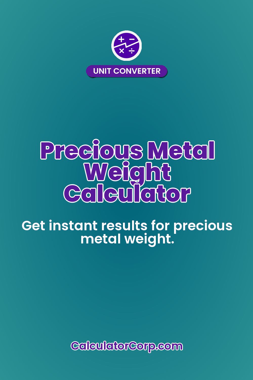 Precious Metal Weight Calculator