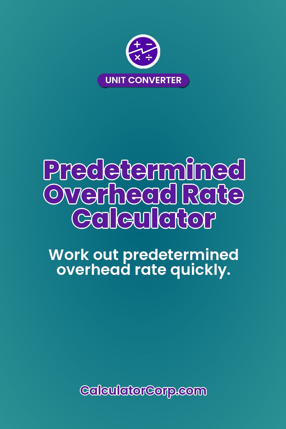 Predetermined Overhead Rate Calculator