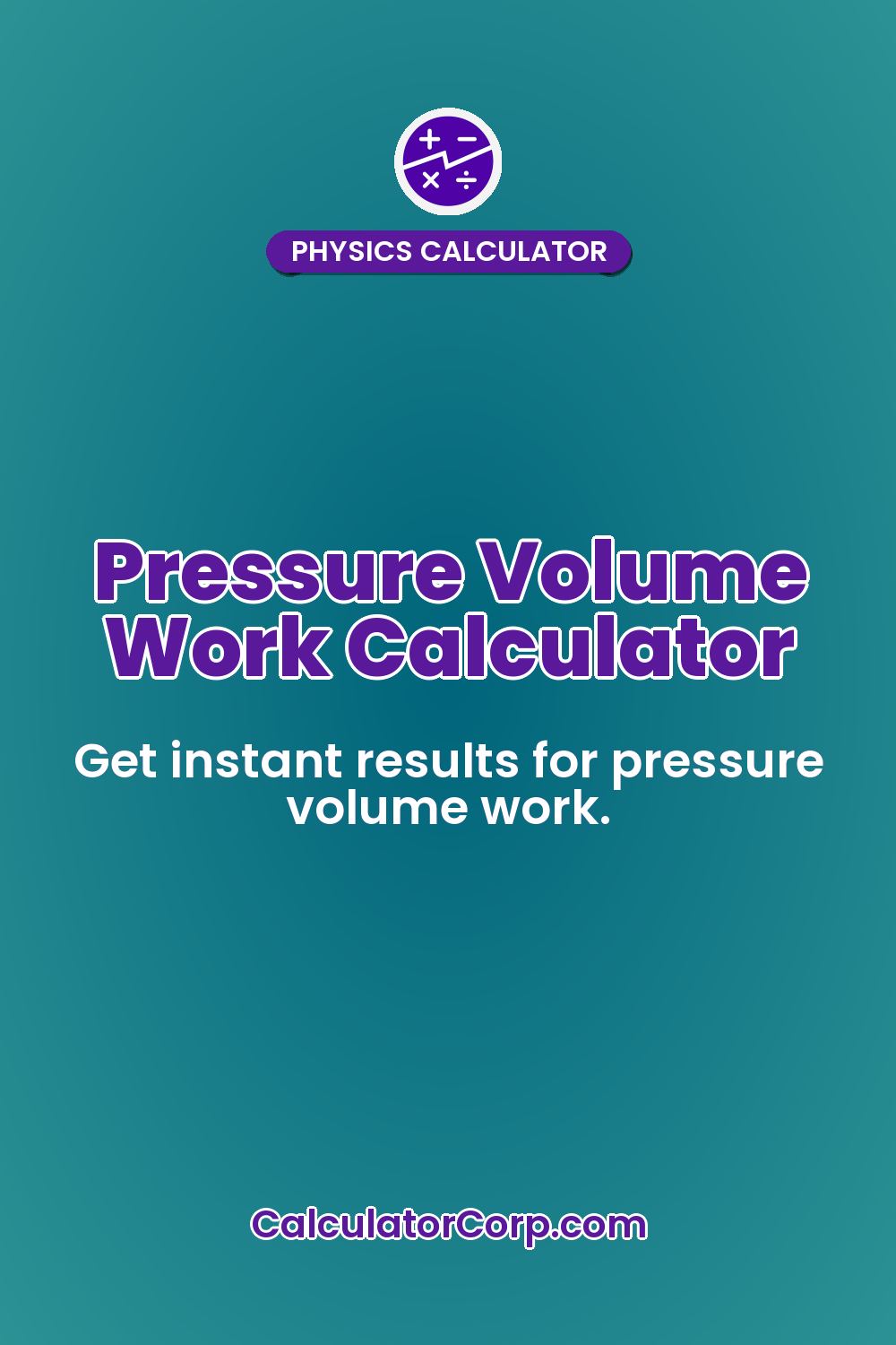 Pressure Volume Work Calculator