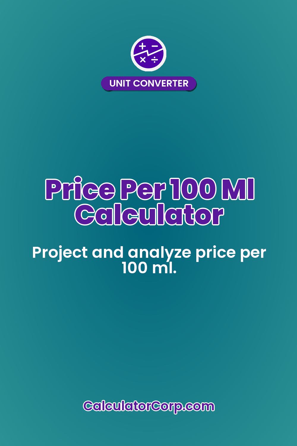 Price Per 100 Ml Calculator