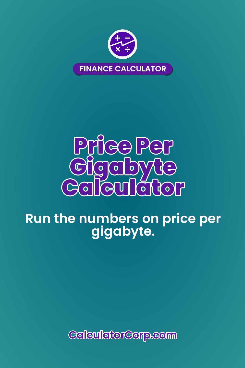 Price Per Gigabyte Calculator