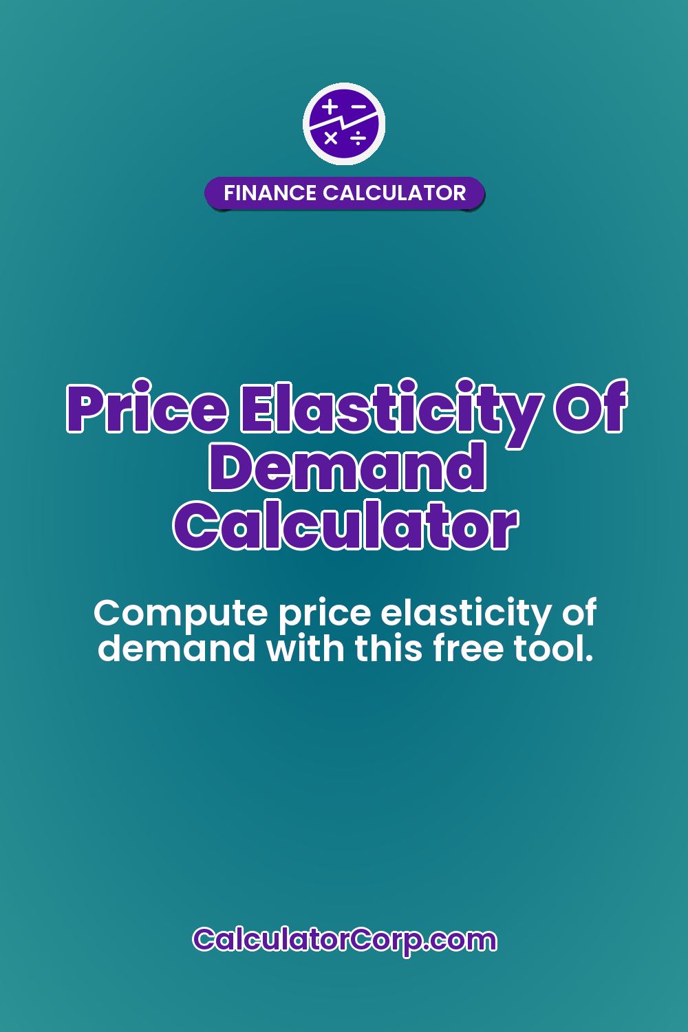 Price Elasticity Of Demand Calculator