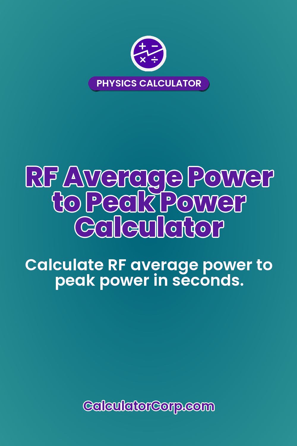 RF Average Power to Peak Power Calculator