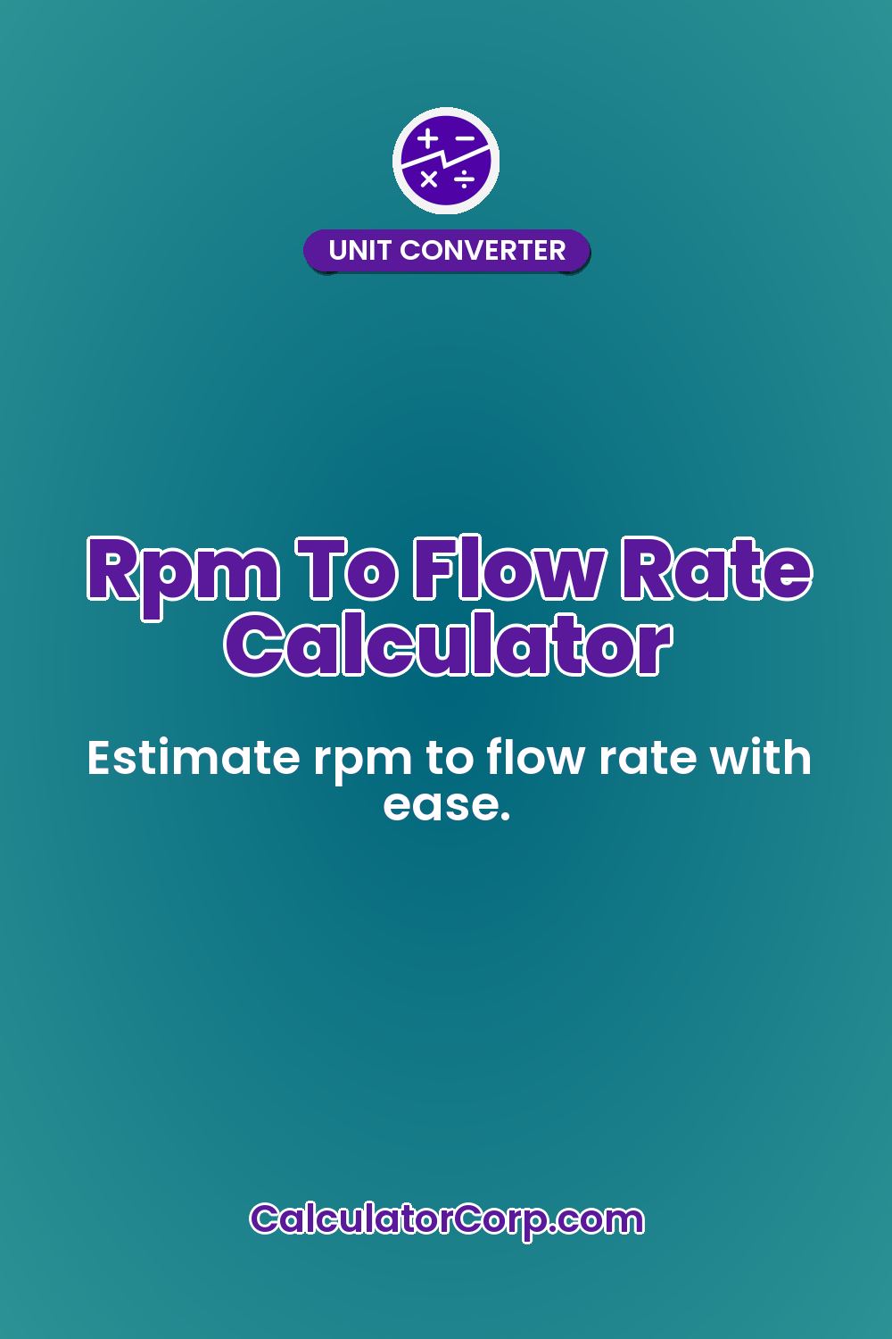 Rpm To Flow Rate Calculator