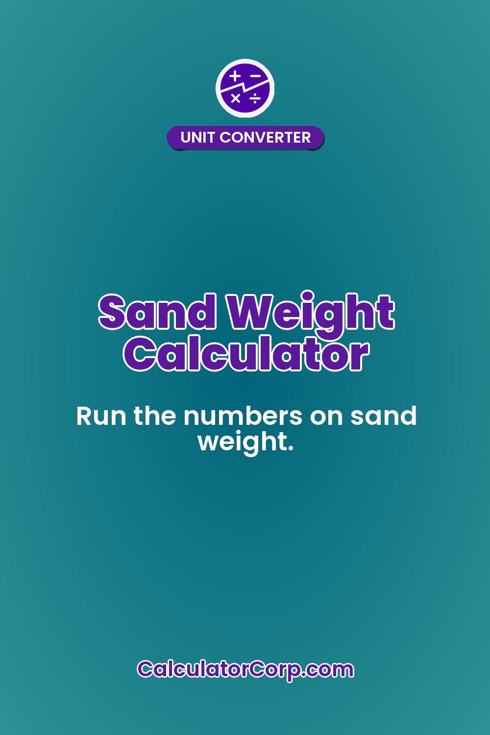 Sand Weight Calculator