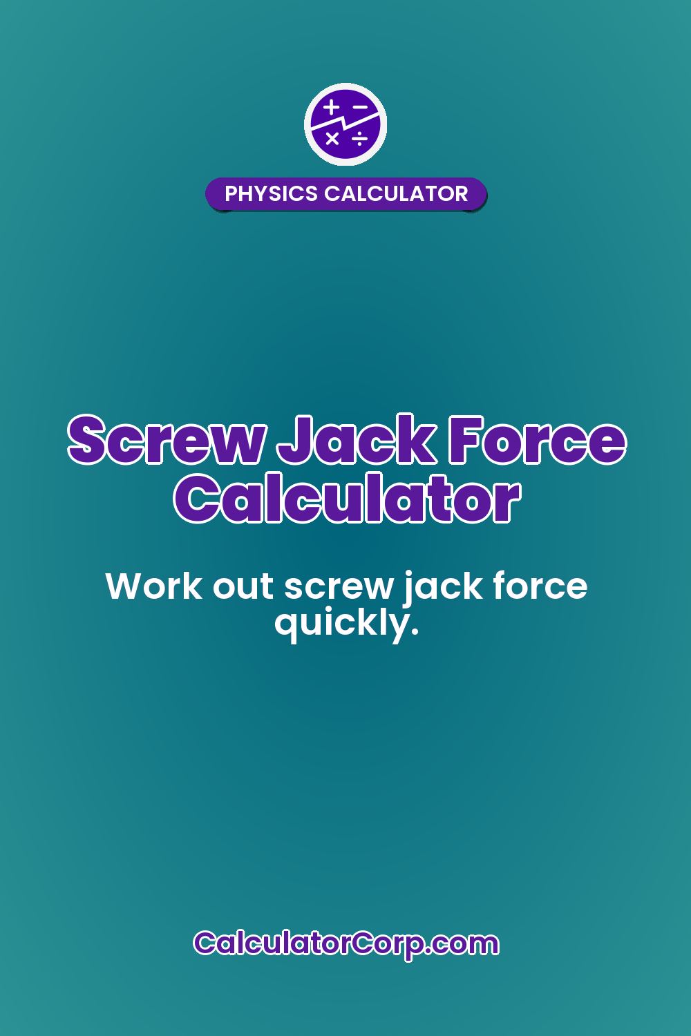 Screw Jack Force Calculator