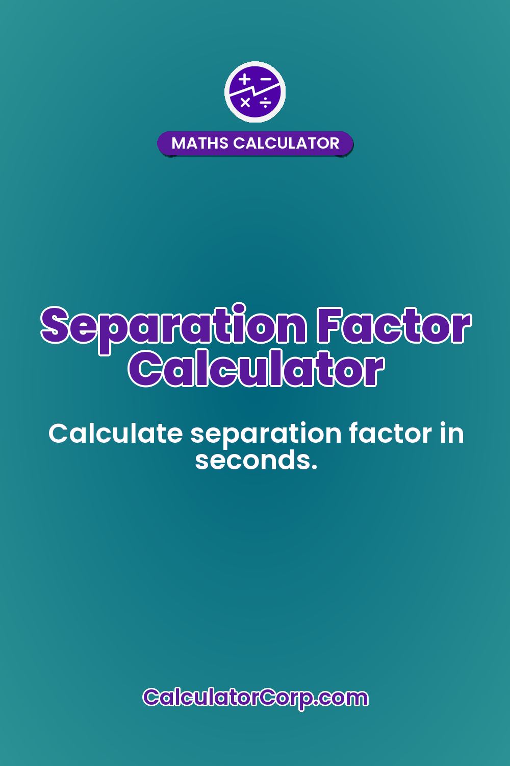 Separation Factor Calculator