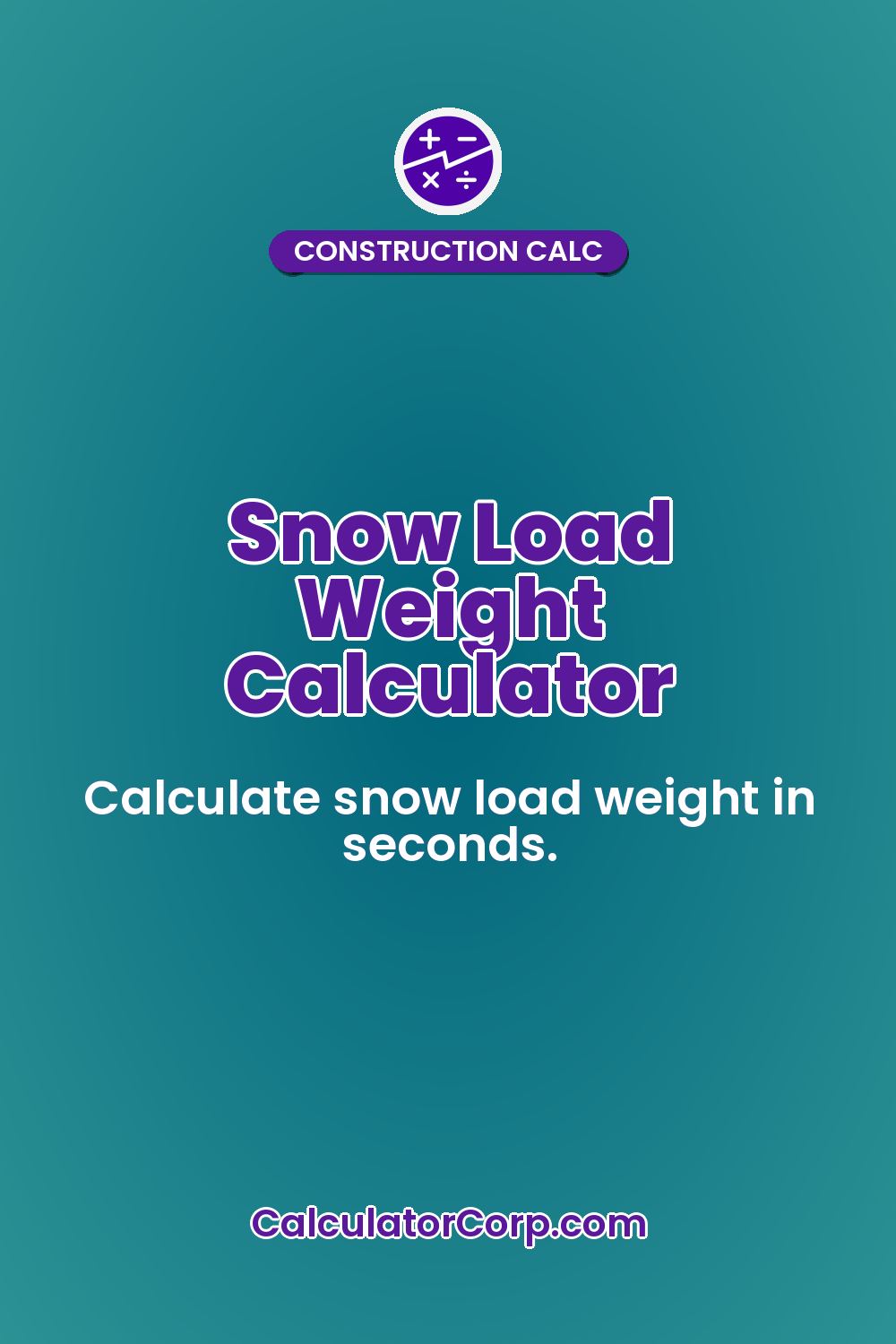 Snow Load Weight Calculator