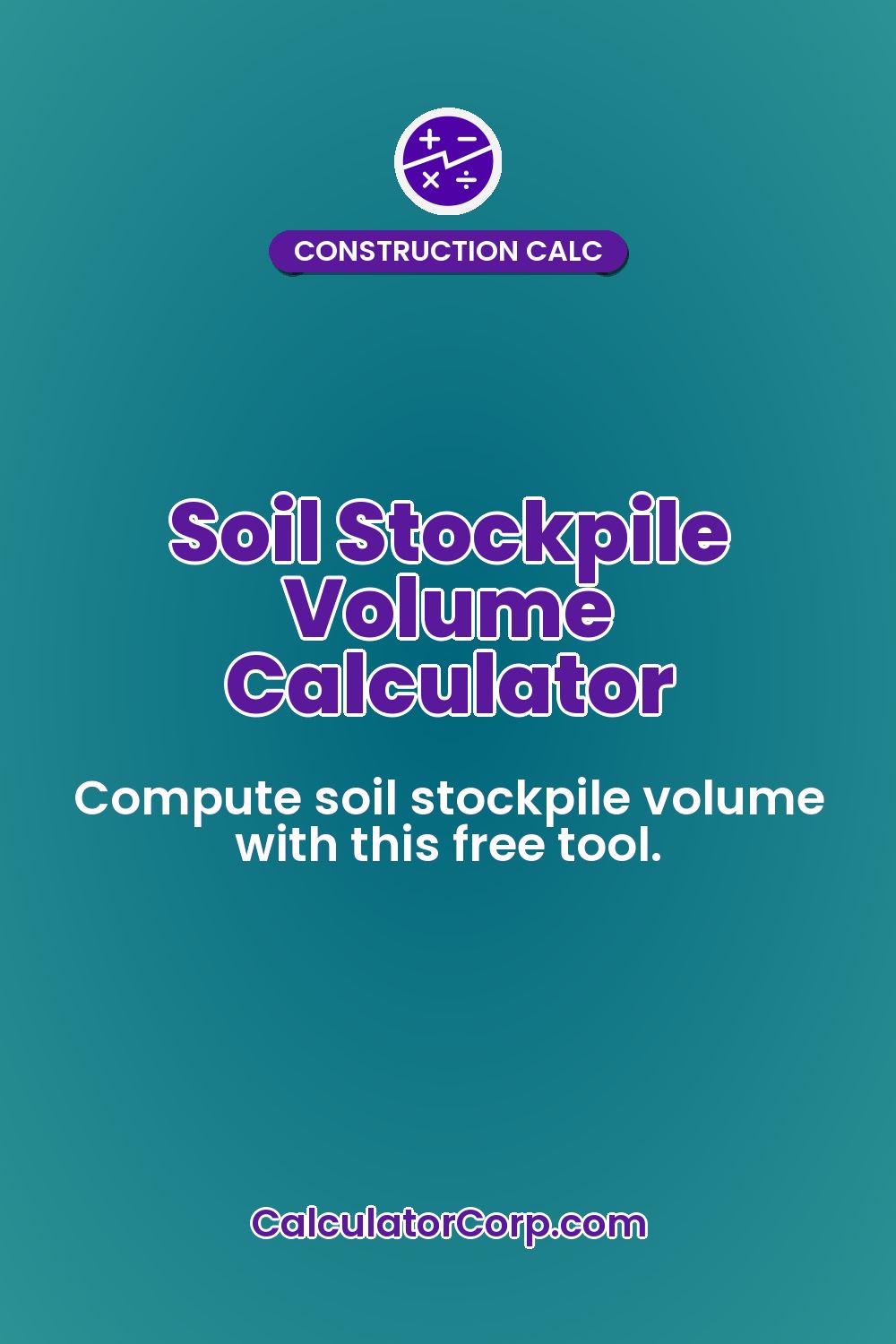 Soil Stockpile Volume Calculator