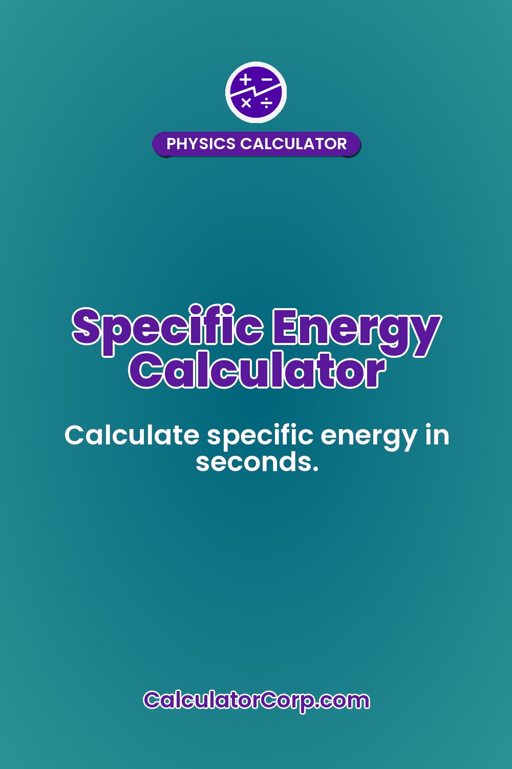 Specific Energy Calculator