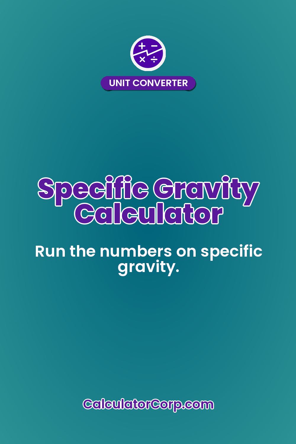 Specific Gravity Calculator