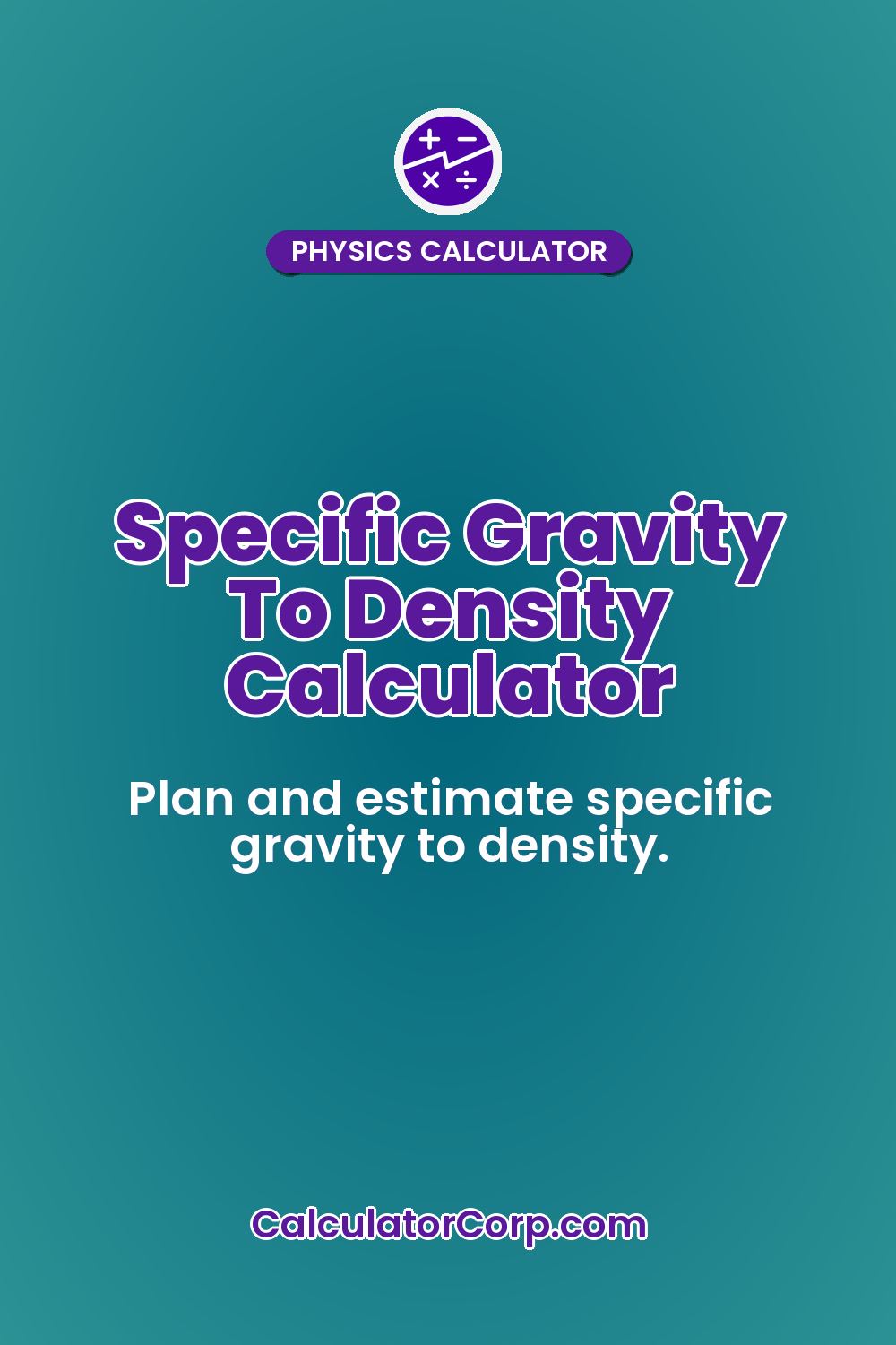 Specific Gravity To Density Calculator