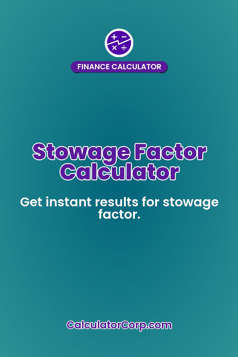 Stowage Factor Calculator