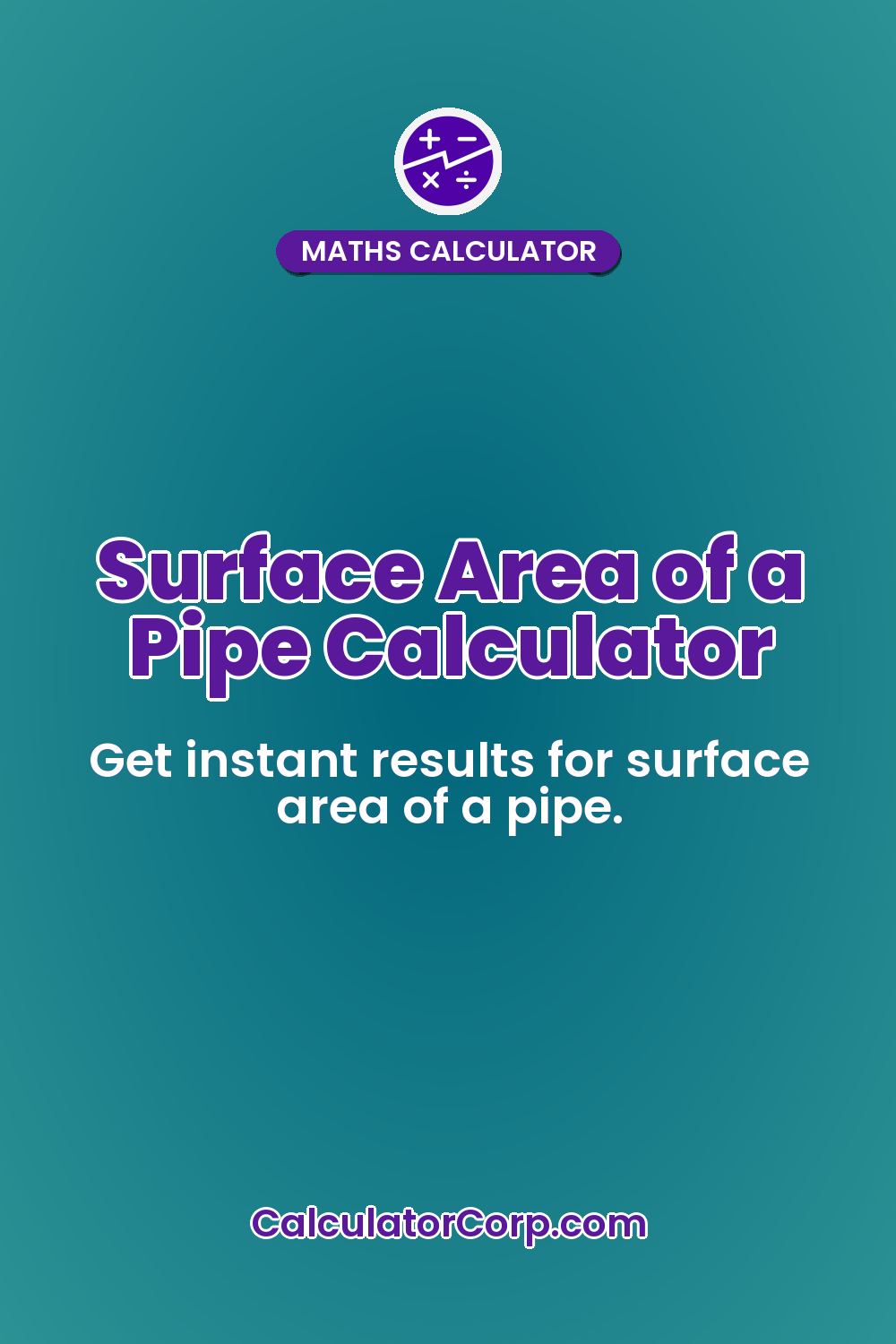 Surface Area of a Pipe Calculator